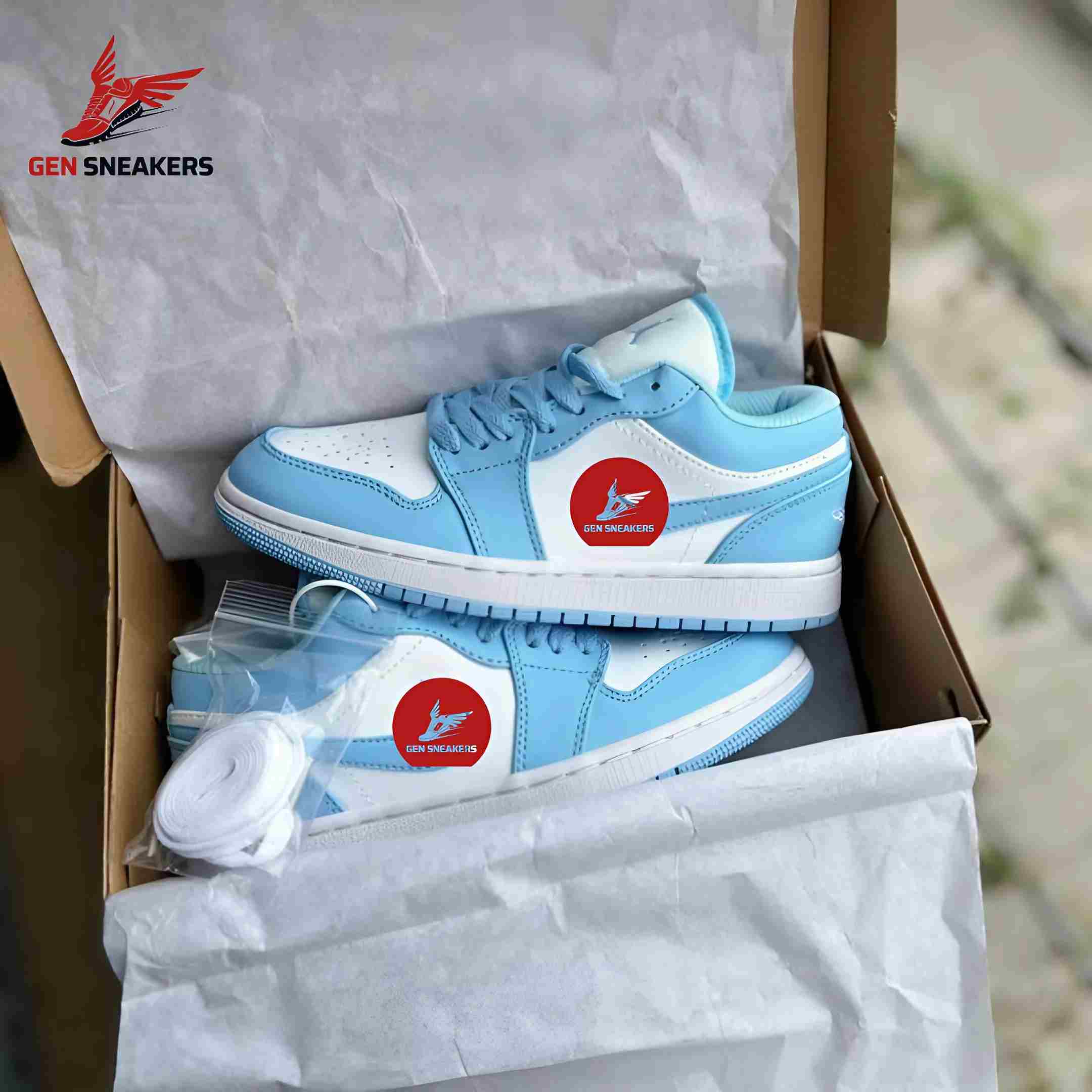 Giày Thể Thao Nike Air Jordan 1 Low UNC ‘University Blue’ Cùa Gen Sneakers