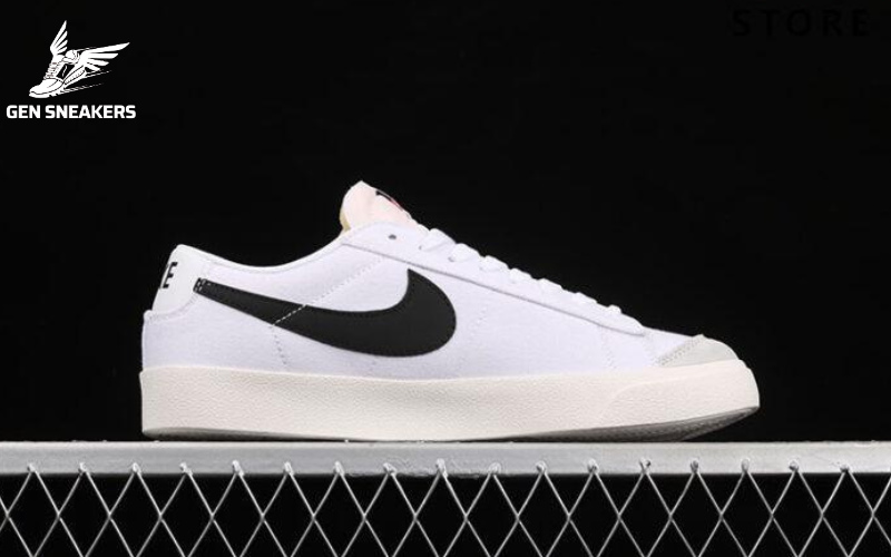 Giày Thời Trang Nike Blazer Low White Black Trắng Đen Cùa Gen Sneakers