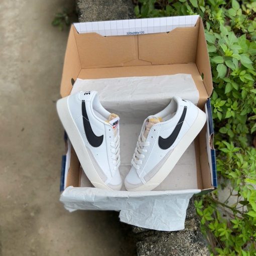 Giày Thời Trang Nike Blazer Low White Black Trắng Đen [ Siêu Cấp]