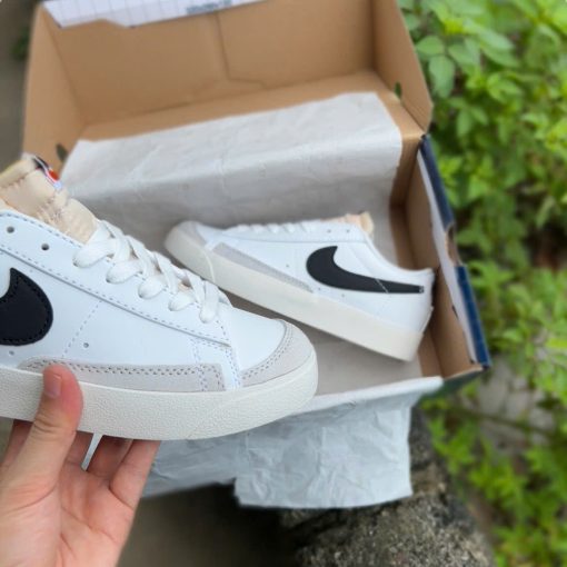 Giày Thời Trang Nike Blazer Low White Black Trắng Đen [ Siêu Cấp]